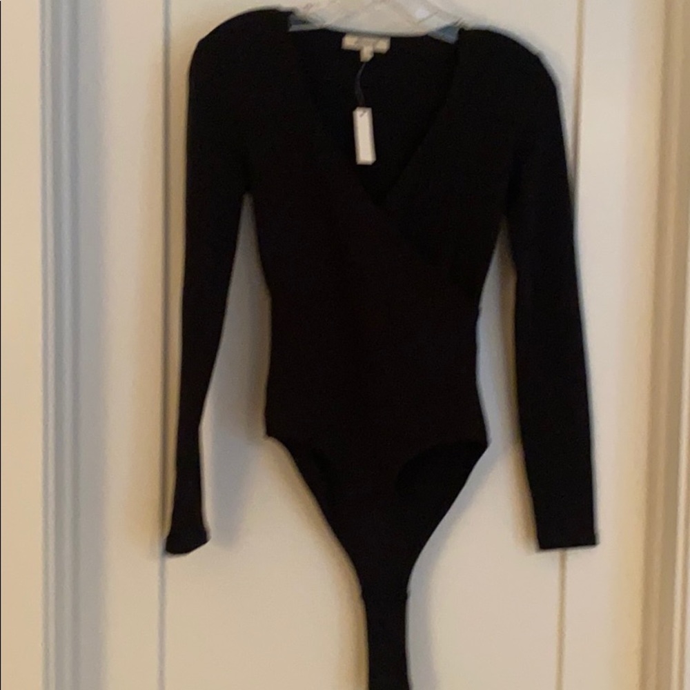 Madewell black long sleeve body suit